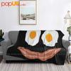 Bacon And Eggs Smile Joke Breakfast Happy Face Ultra-Soft Blanket Quilt Winter Sofa Cover Bed Covers