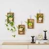Retro Wall Decoration Pendant Wall Mounted Wooden Flower Box Simulated Flower Pendant Wall Accents Decoration Crafts
