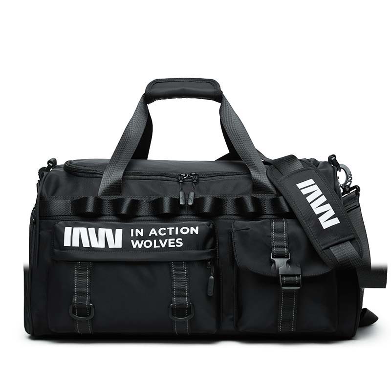 SEPTWOLVES Fabric Travel Gym Bags Regular Unisex Black/Jasper CA131414-5
