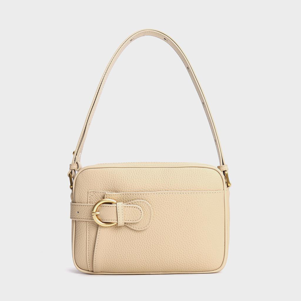 Neue erste Schicht Rindsleder einfarbig Pendler kleine Ledertasche Damen High-End schlicht tragbar Umhängetasche