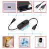 cablecc Micro USB Switch Cable with Power Switch Micro Male to DC for Desk Lamps and Fan Cameras 2.0 On/Off Button, 5-Pin Female, 5V,