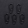 5pcs High Quality Black Outdoor Carabiner Aluminium Alloy 3.6*46mm Water Bottle Hooks Spring Snap Clip Outdoor Tool