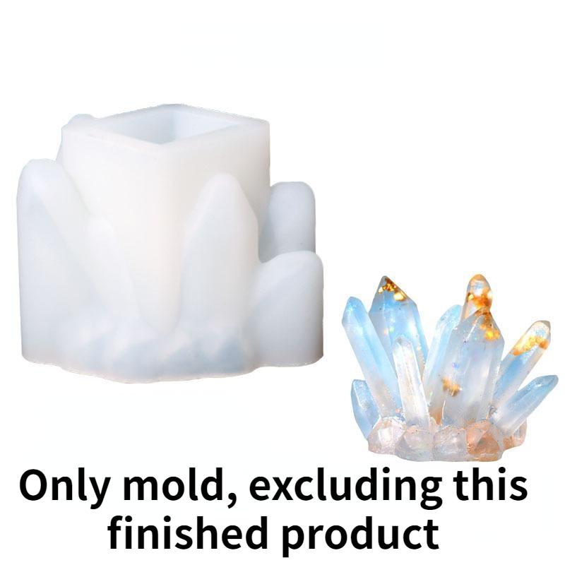 

DIY кристаллическая форма для эпоксидной смолы, хрустальный кластер, каменные украшения, матовая декоративная силиконовая форма