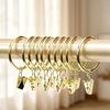 Metal Curtain Rings With Clips 25 Mm Interior Diameter Pack of 10 for Window Drapery Drapes Hanging, Divider Fabric, and Backdrops Display