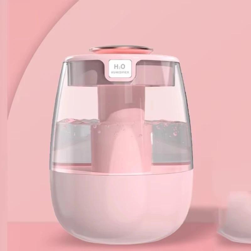 Luftbefeuchter Typc Tragbarer Desktop-Schlafzimmer-Befeuchter Großer Sprühnebel Digitalanzeige Lichter Aromatherapie-Maschine Zerstäuber Geschenk