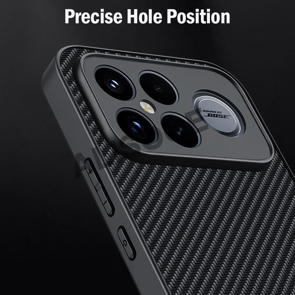 For POCO F8 Ultra / POCO F8 Pro F7 F6 F5 Pro Case Cover Fashion Fiber Texture PU-Leather & Plastic Protection Back Capa Funda