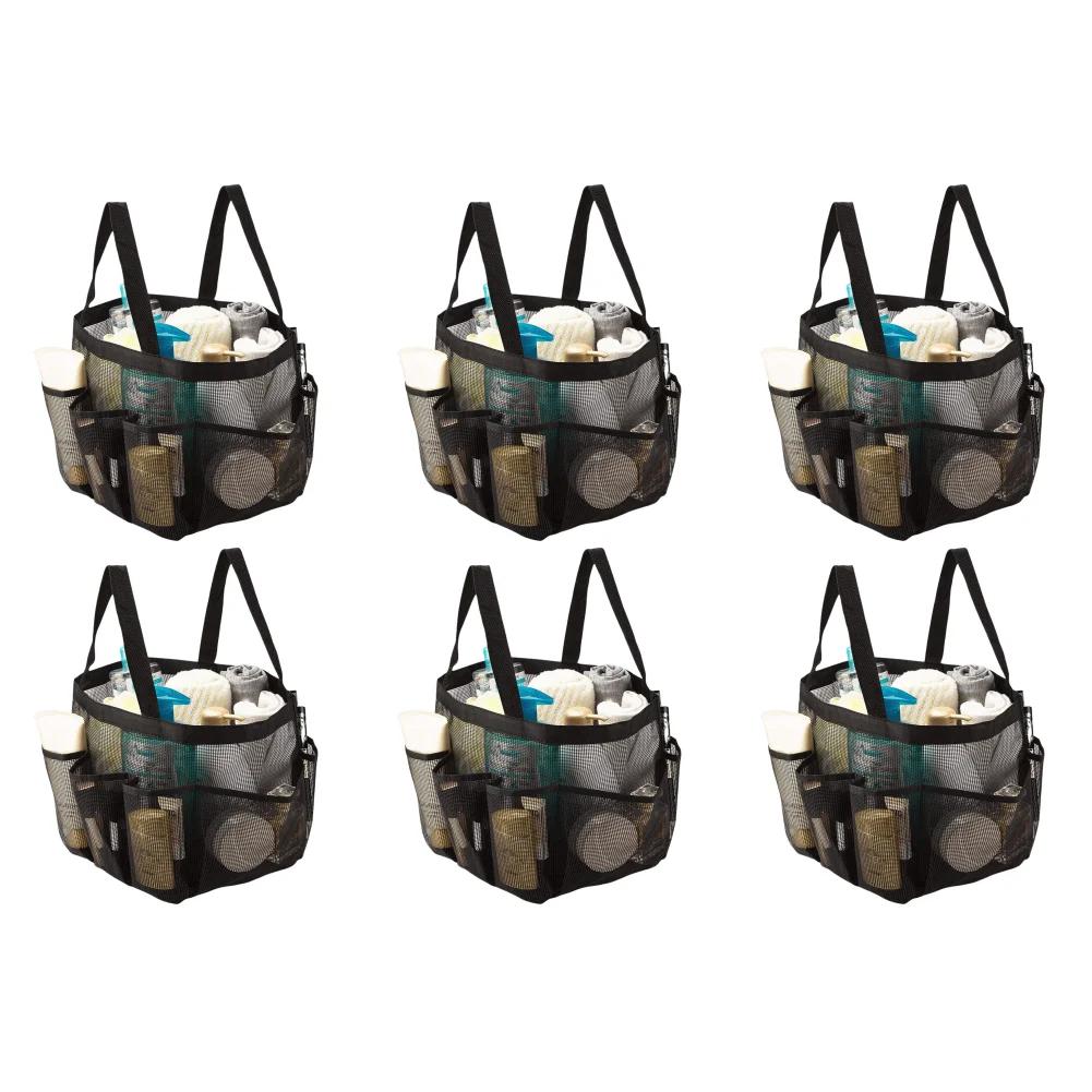 Men's Portable Mesh Shower Caddy Quick Dry Storage Bags Multi-pockets Bath Toiletry Organizer Bags Large Capacity Tote Handbags