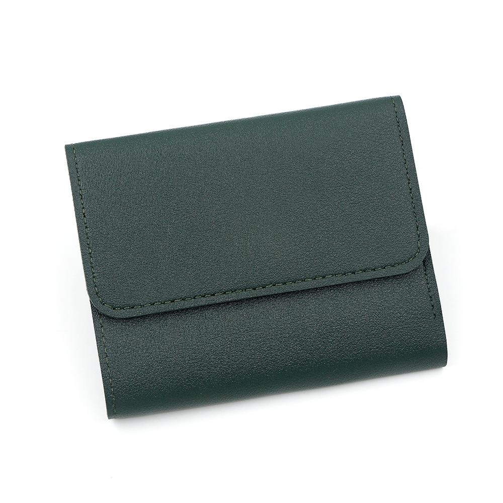 

Короткий кошелек с тремя зажимами для девочек, держатель для кредитных карт из искусственной кожи, женские короткие кошельки, модная женская сумка для нескольких карт