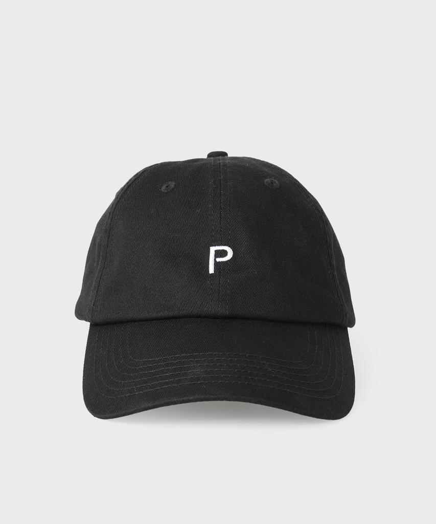 PANICALE Black P Logo Cotton Ball Cap