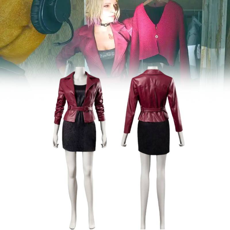 Kostium Cosplay Marii z Silent Hill ze Skóry PU na Halloweenowy Tematyczny Role Play
