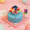 Rotating Flower Birthday Cake Candle with Music & Colorful Petals, Fun Cake Decor for Party Celebration, Gift for Kids Family