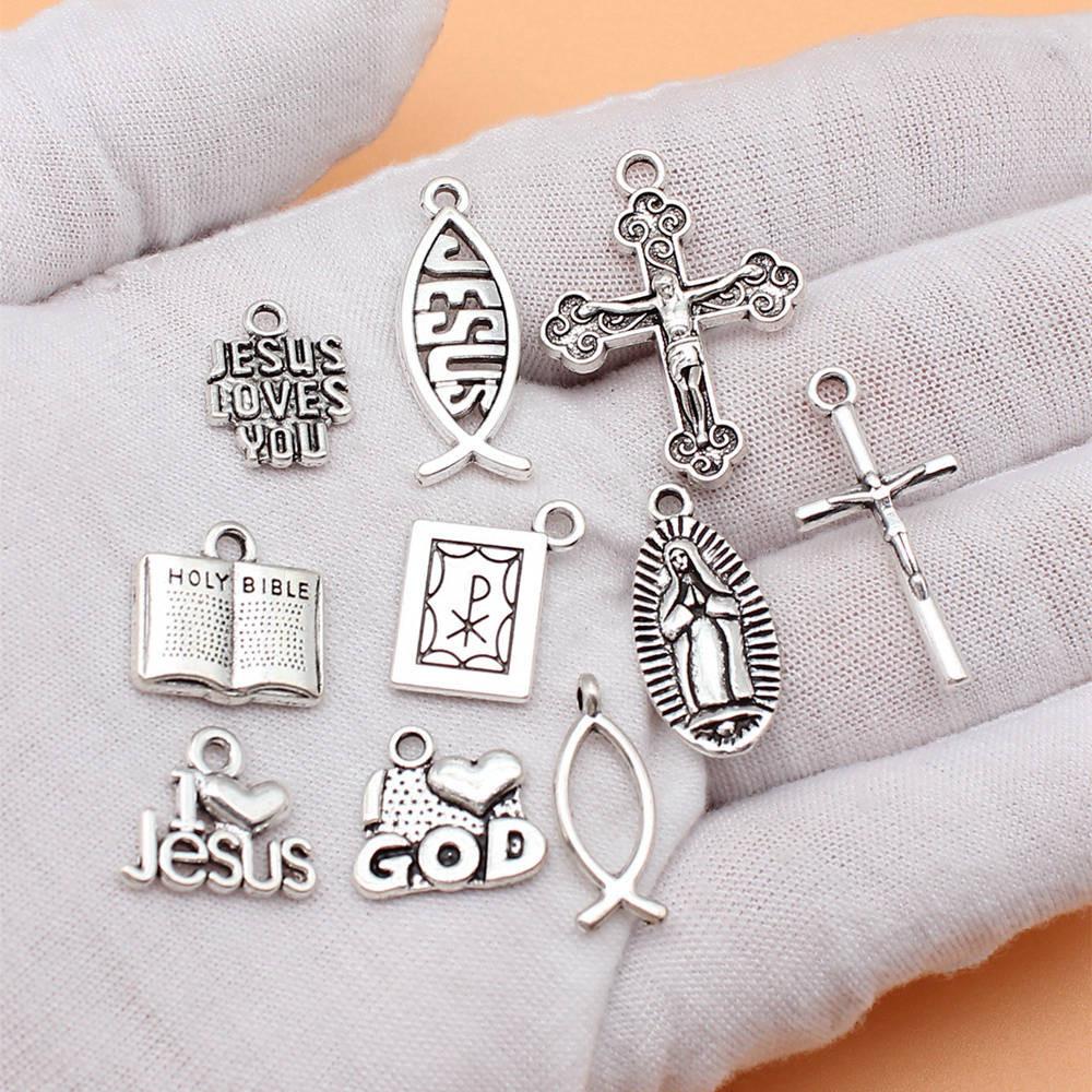 Religion Talisman Amulett Gemischtes Set Anhänger Herrenschmuck Massiv Originelle Geschenke Für