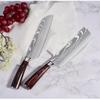 9Pcs Damascus Pattern Knife Sets Kitchen Knives Set Chef Knives Kitchen Bread Chopping Knife Fruit Cutter