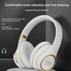 KH20 Earphones Over Ear Bluetooth Headphones Wireless Headset with Built-in Mic Soft Earmuffs Retractable Holder Connecting Audio Cable on Clearance
