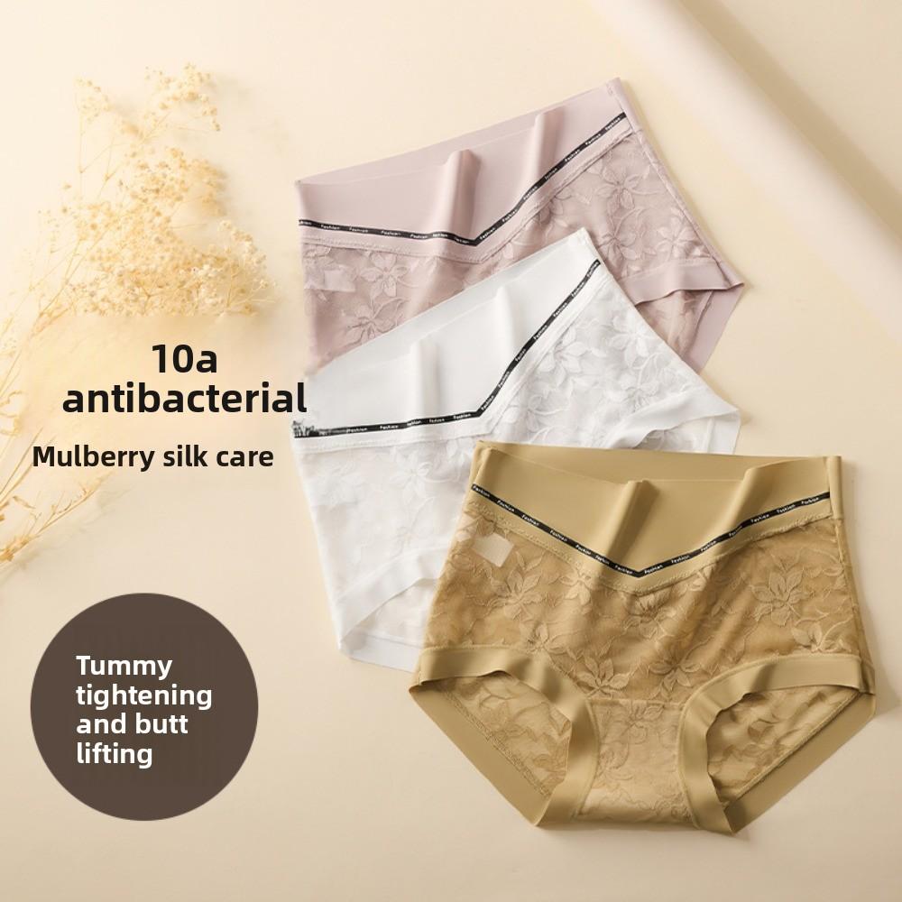 High Waist Thin Lace Panties Shapewear Slimming Shapers Floral Briefs Butt Lifter Underpants Girls