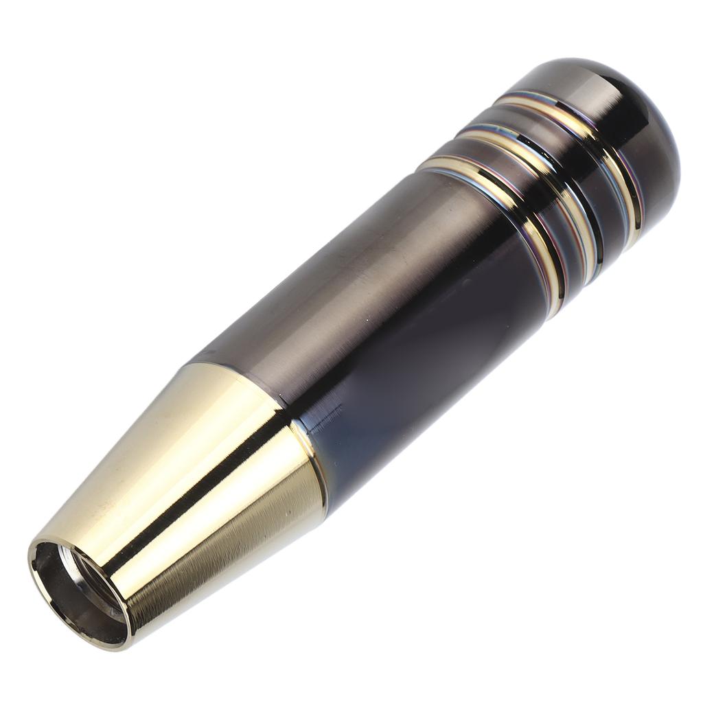 13cm Burnt Blue Gold Gear Shift Knob Shifter Lever Head Aluminium Alloy Universal Auto Parts
