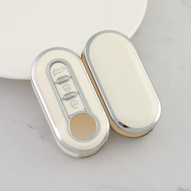For Fiat Ducato 500 500L Panda Grande Punto Lancia Musa Key Case Cover Auto Shell Fob Keychain Protector Car Accessories