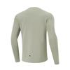 Li Ning Running Series Sports Casual Simple Solid Color Round Neck Pullover Long Sleeve T-Shirt Men Tops Frost-Gray ATLU225-3