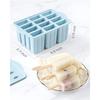 9/10/12 Grid Popsicles Molds Summer DIY Silicone Ice Cream Tools With Wooden Sticks Easy-Release BPA-free for Kitchen Accessorie