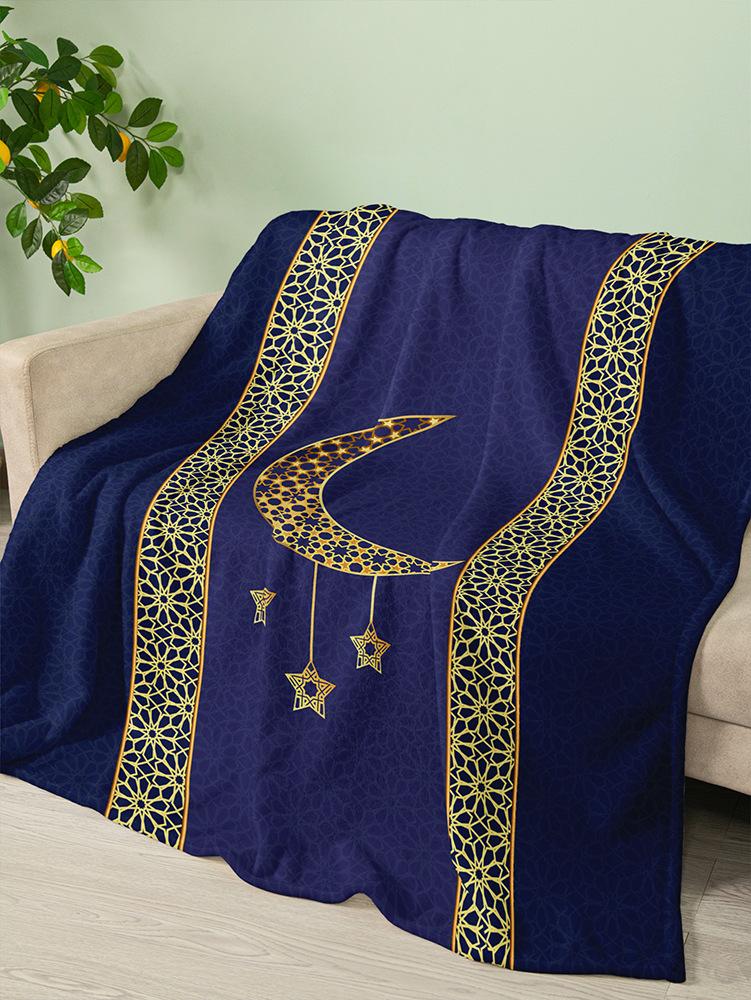 Flannel Blanket Black Moon Crystal Fleece Blanket Bedroom Living Room All Seasons