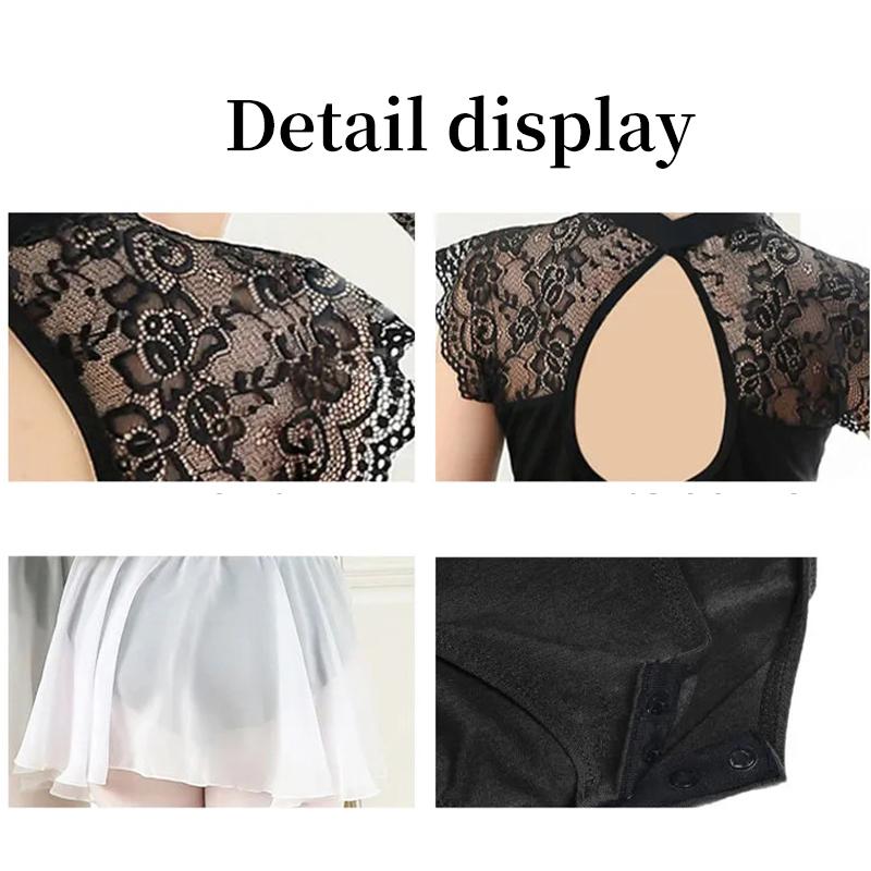 Child Girls Ballet Dress for Kids Girls Summer Mesh Splice Short Sleeve Dance Leotard