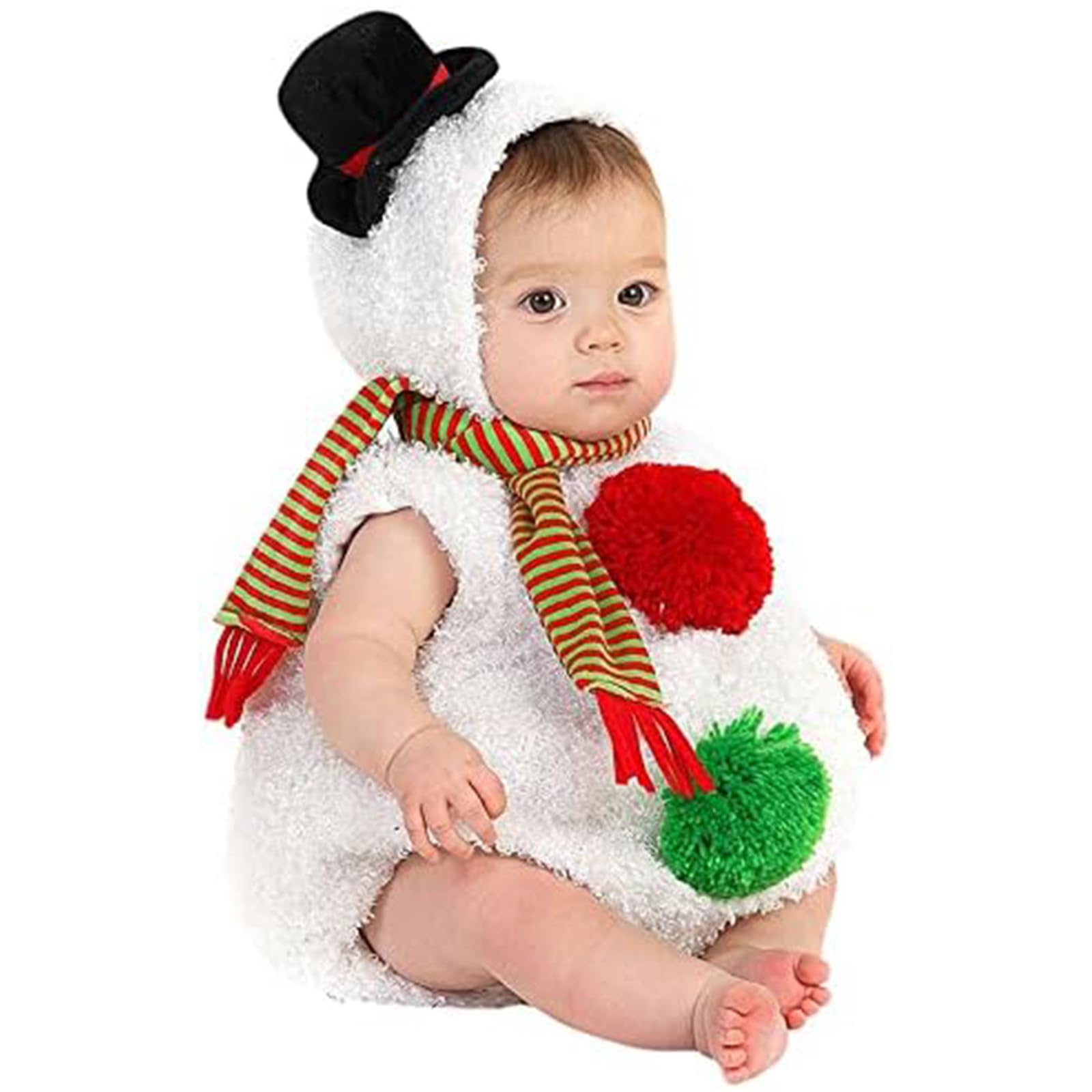 

Рождественский косплей Косплей снеговика для малыша Рождественский костюм Детская одежда Комбинезон с капюшоном Одежда для мальчиков Защита от холода Комбинезон с застежкой спереди Мальчики Малыш белый