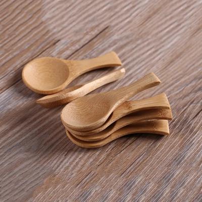 5Pcs Mini Wooden Spoons Small Kitchen Spice Condiment Spoon Sugar Tea Coffee Scoop Short Handle Wood Kids Spoon Kitchen Gadgets