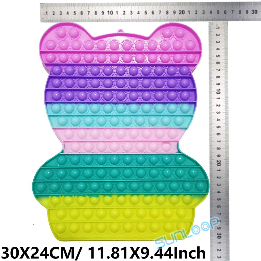 Giant Pop Fidget Toys Square Penguin Simple Dimple Big Rainbow Bubble Big Xxl Dimple Antistress Toy Stress Toy Children Gift