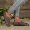 2024 Summer Women's Soft Leather Slip-On Flats - Round Toe, Low-Cut, Plus Size Available