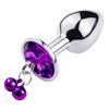 Metal Posterior Anal Plug Bullet   Gut  Swing Wear With Bell Love With Diamond