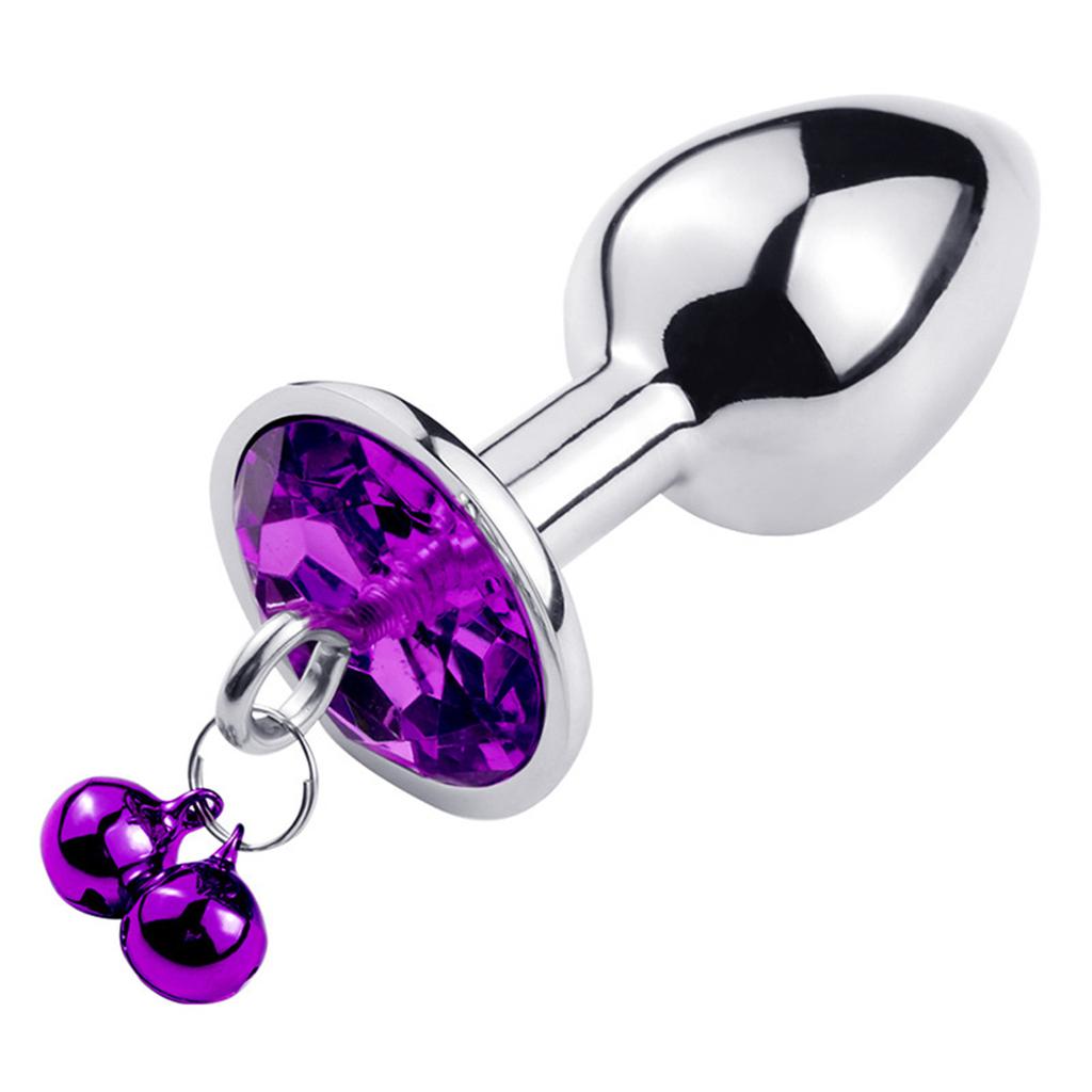 Metal Posterior Anal Plug Bullet Gut Swing Wear With Bell Love With Diamond