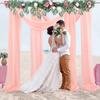 2 Panels Stretch Yarn Wedding Arch Drapes 29.53 X 236.22 In Ceremony Hanging Cloth  Birthday Party