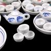 1Set Dollhouse Kid Pretend Play Miniature Dining Ware Porcelain Tea Set Dish Cup Plate TOY
