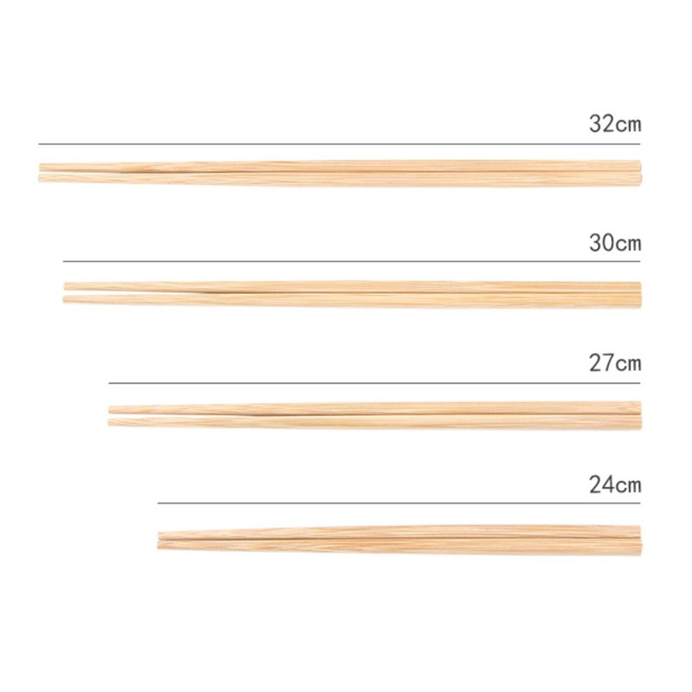 1 Paar Wachsfreie Bambus-Essstäbchen 24/27/30/32cm Anti-Rutsch-Essstäbchen Hotpot-Essstäbchen Zuhause