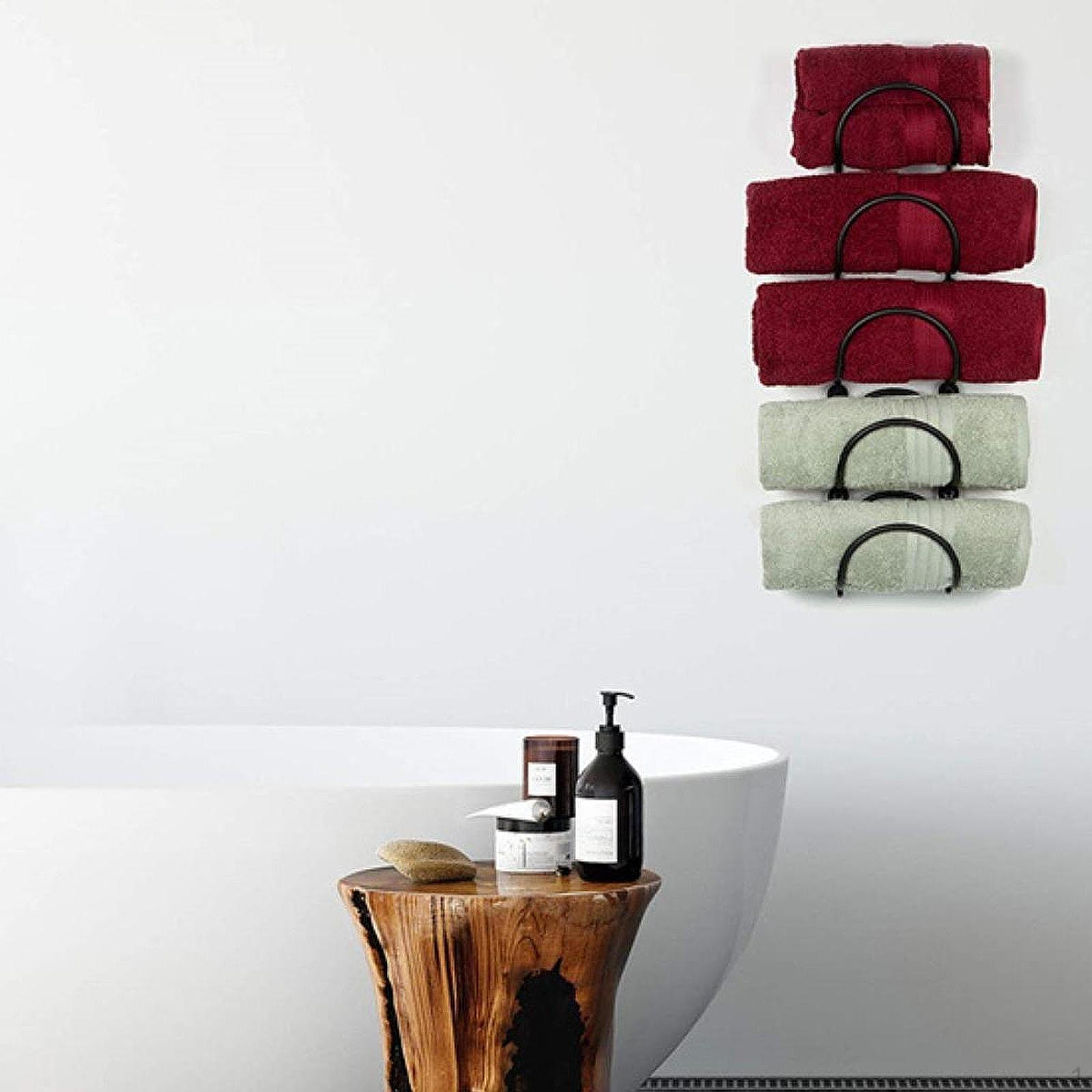 

Wine Rack Bottle Display Holder Wall Mount Metal Rustic Towel Hanging for Home Cellar