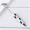 Cartoon Ghost Writing Pens Halloween Rhinestone Beadable Pen, DIY Sparkly Cat Pumpkin Plastic Beaded for Crafts Glitter Black Ink Ballpoint Pen Making
