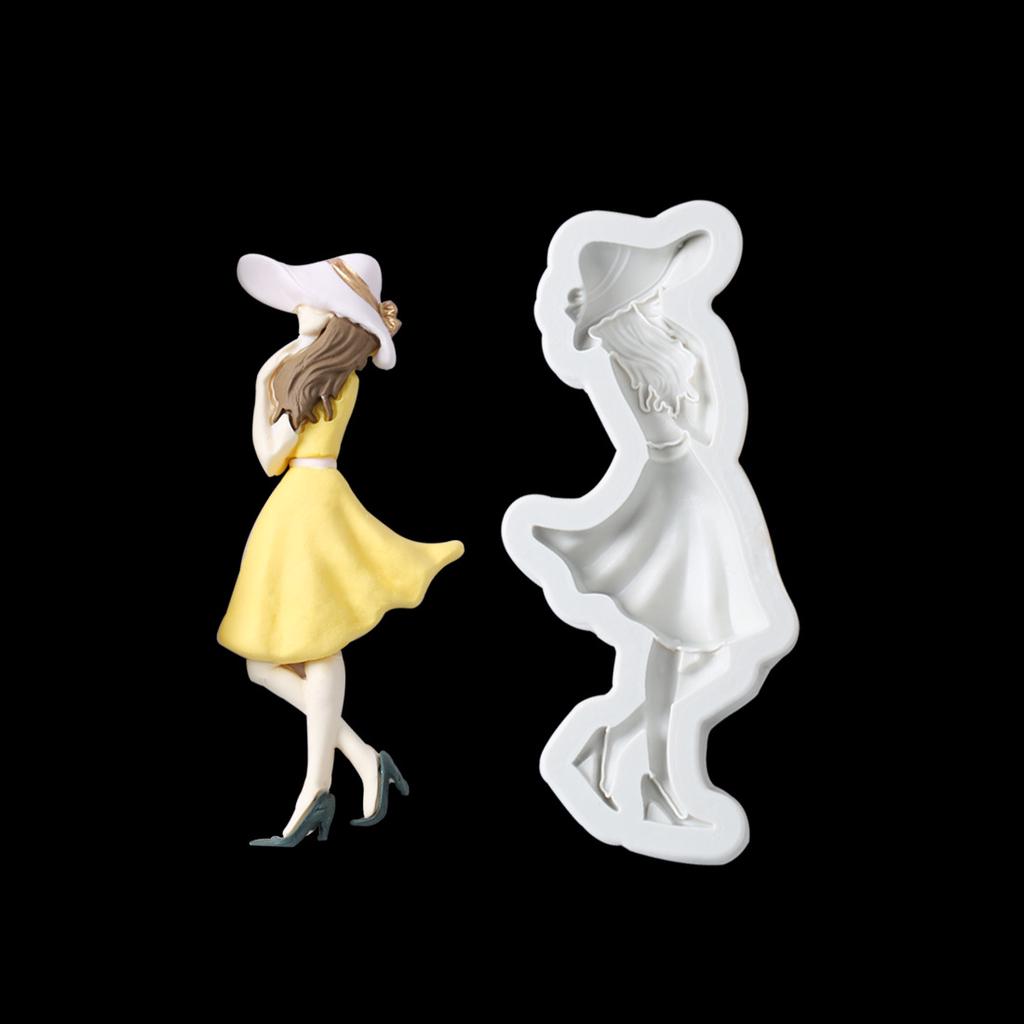 Bakfra gudinnen skjønnhet sjokoladeform fondantkake silikonform hjemmebakeverktøy