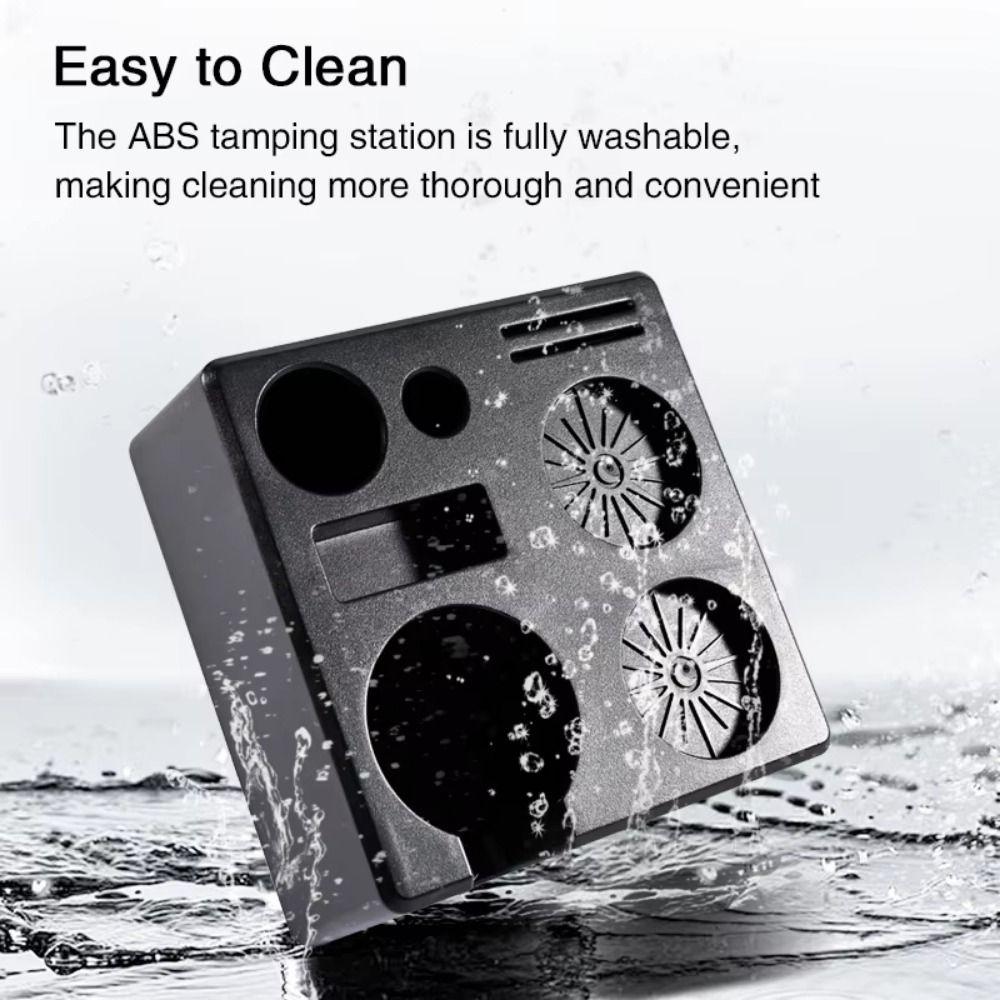 Non-slip Bottom Coffee Tamping Station with Storage Drawer Coffee Tamper  Stand  Home Brewing