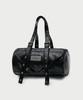 Helene Paris Square Studded Leather Duffle Bag [Black]