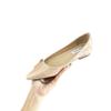 Nude light mouth height increase 3cm sexy pure desire single shoes open toe sewn pointed flat shoes versatile commuter women's single shoes