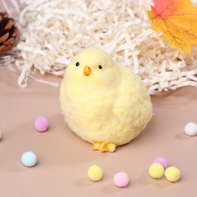 Handmade Yellow Big Chicken Plush Silicone Squishy Pinching Toys Cute Hen Chicks Taba Squeezing Toy Fuzzy Release Hand Stress
