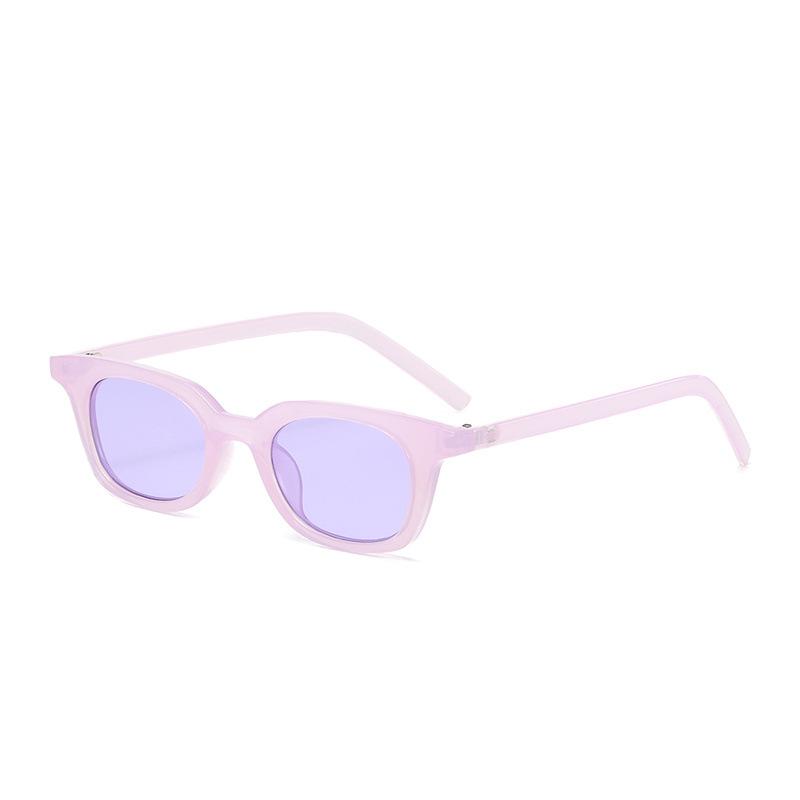 Vintage Square Luxury Brand Designer Thin Small Frame Sunglasses Women For Men Trendy Sun Glasses Punk Hip Hop Pink Shades Uv400