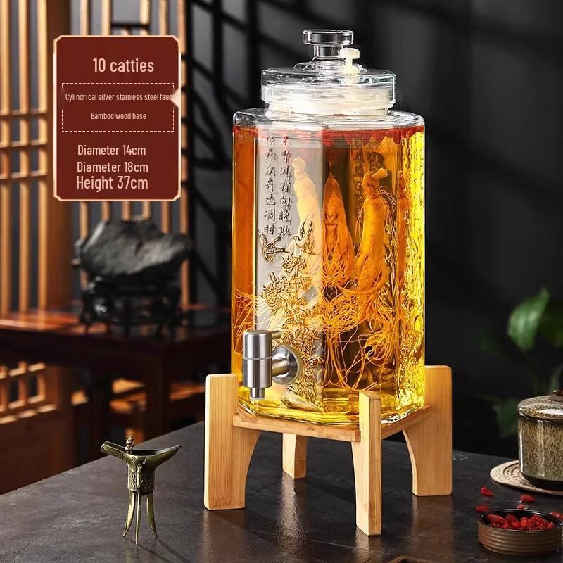 

Decorative Glass Fermentation Jar with Stainless Steel Faucet