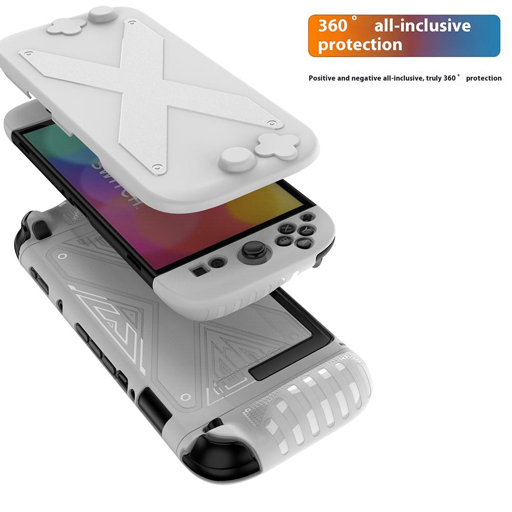 SW2D07 For Nintendo Switch 2 Game Console Protective Case TPU + PC Full Protection Anti Drop Cover