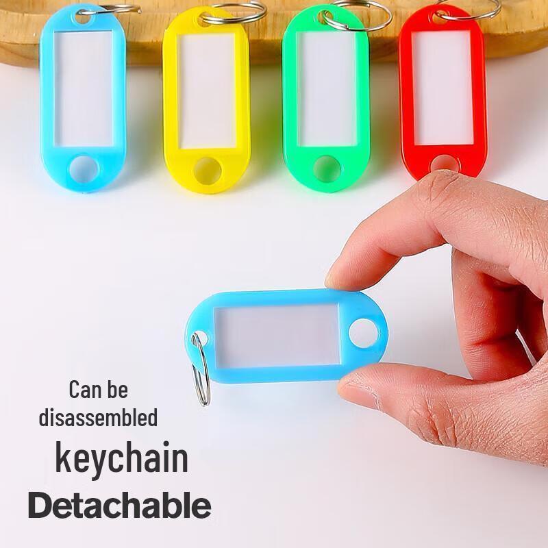 JINGRUIXIANG Metal Key Tags with Rings, 10 Pack