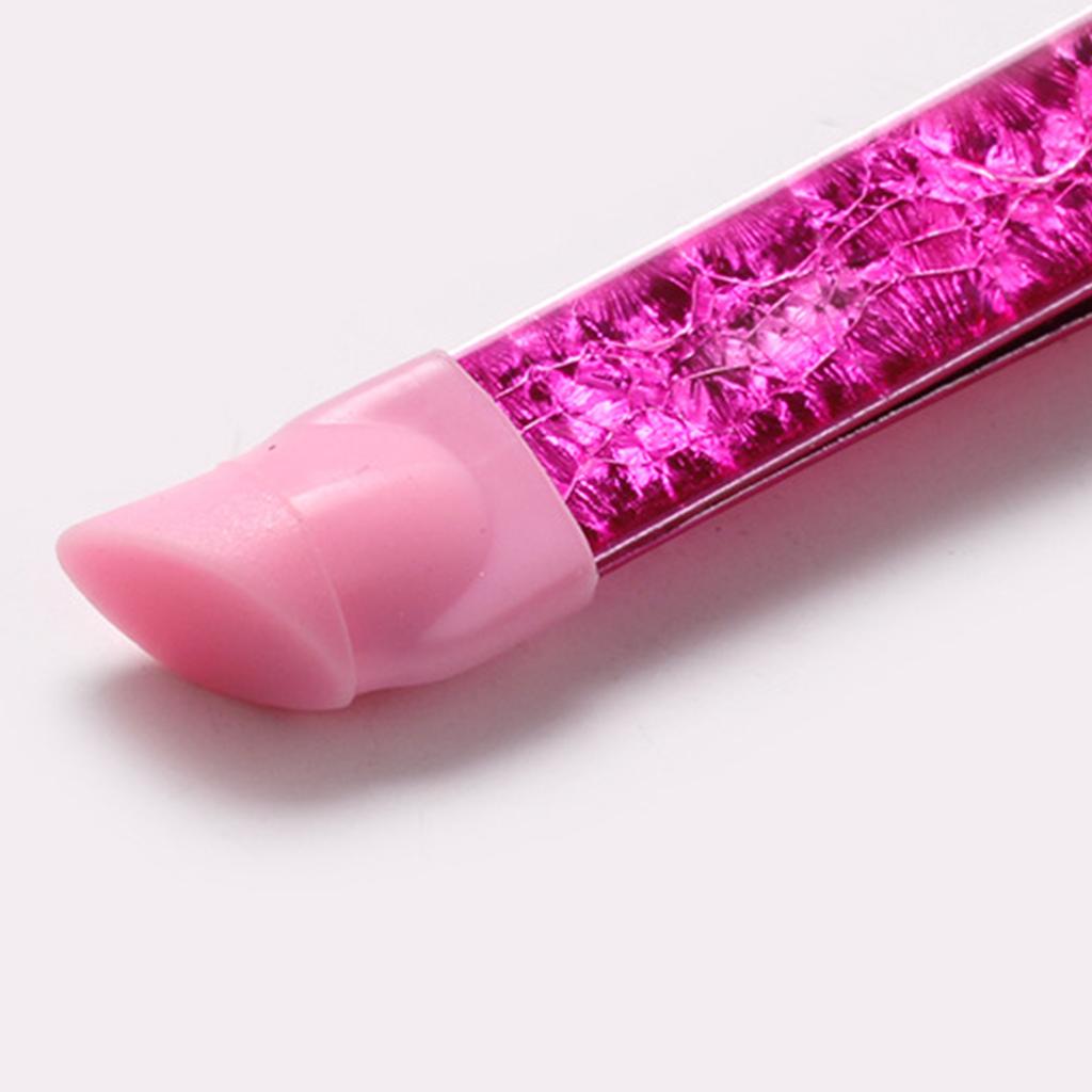 Double Ended Nail Art Tweezers for Women Stainless Steel Tweezer Straight Curved Tweezers with Silicone Pressing Head