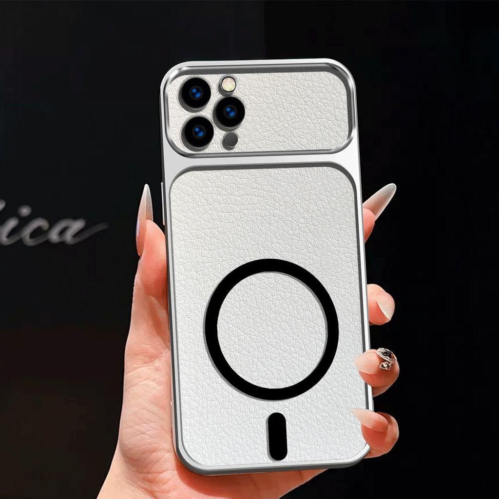 Metallic Finish Magnetic TPU Phone Case for iPhone 16 ProMax,15 Pro,14 Pro,13 Pro Shockproof Matte Soft Cover