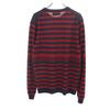 Sonia Rykiel made in Italy Border Pattern Long sleeve knit Red sweater Men's Used