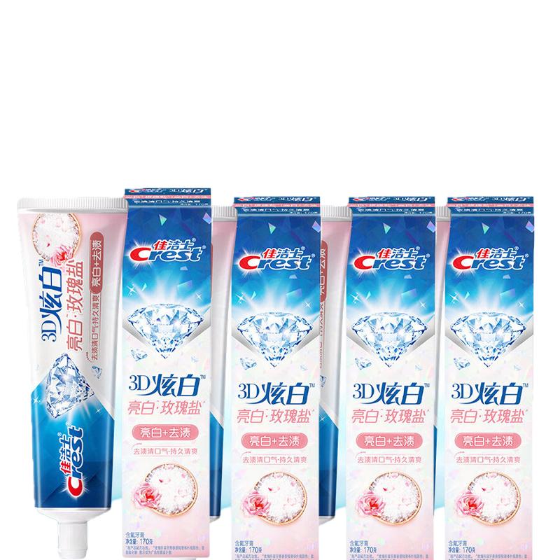 Crest 3D White Rose Salt Toothpaste (4 x 170g)