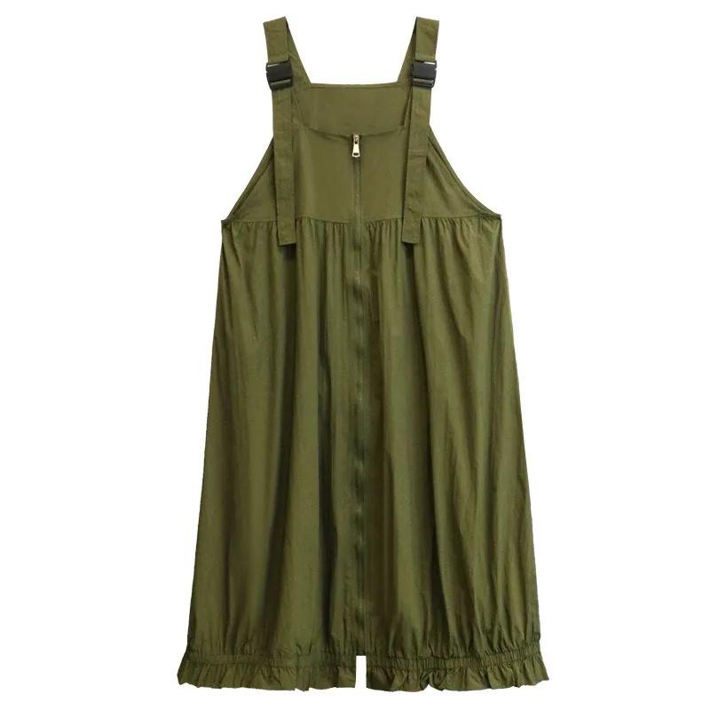 

XITAO Платье с квадратным воротником на бретельках-спагетти ZY8837 One Size зелёный